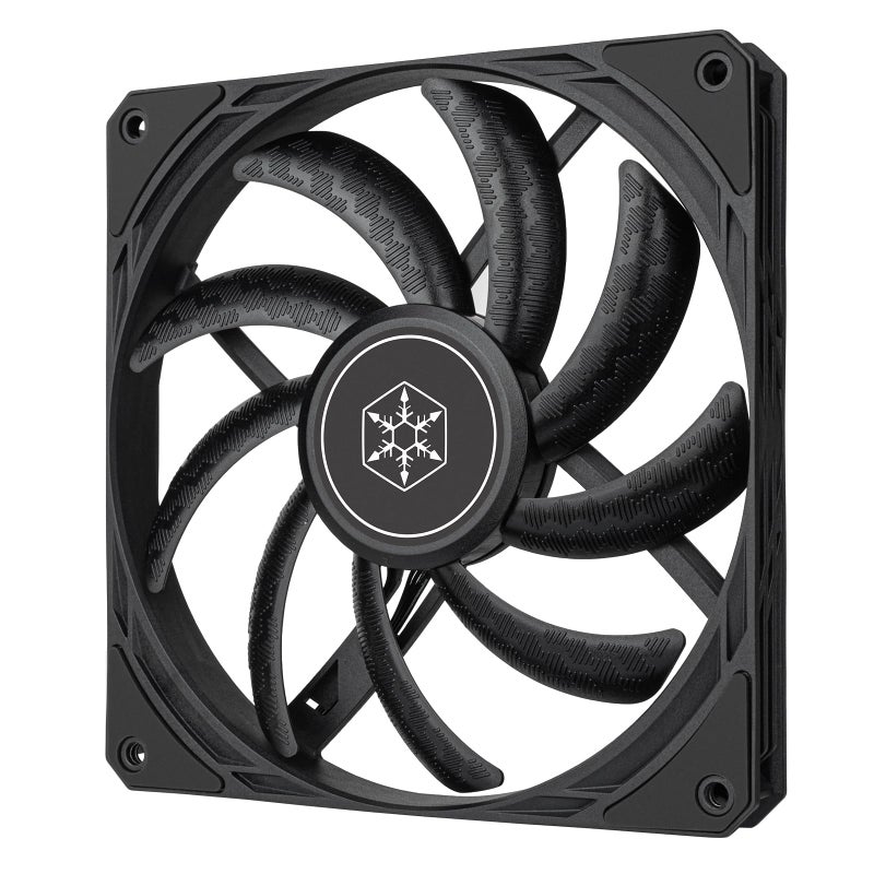 Silverstone Technology Air Slimmer 140 Enhanced Performance 140mm Slim Fan with FullRange PWM and Shark Force Technology SSTAS140B - Image 2