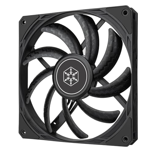 Silverstone Technology Air Slimmer 140 Enhanced Performance 140mm Slim Fan with FullRange PWM and Shark Force Technology SSTAS140B - Image 1