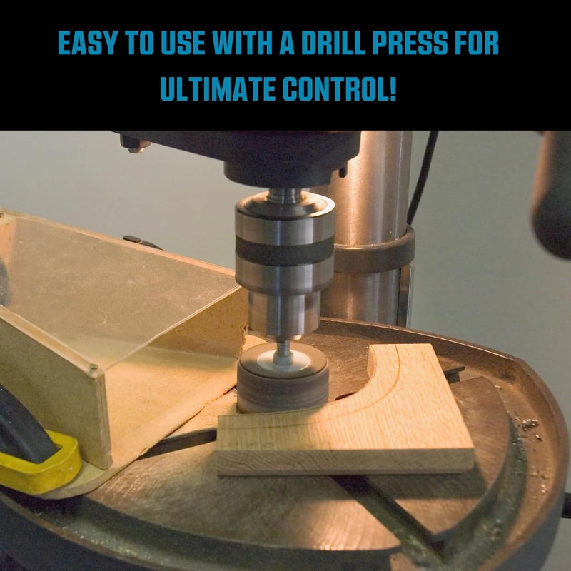 LINE10 Tools 16pk Flap Wheel Sanding Kit Drill Sander 60, 80, 120, 240 Grit Brush, 1/4" Shank, Abrasive Flapper Sander for Contours, Holes - Image 3