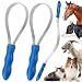 DiDiBirDi Dual-Sided Shedding Blade Dog Hair Brush - Stainless Steel Grooming Tool for Horses, Cattle, Sheep with Comfort Grip - Fine & Coarse Teeth for Long and Short Hairï¼ˆ2 Pcsï¼‰ - Image 2