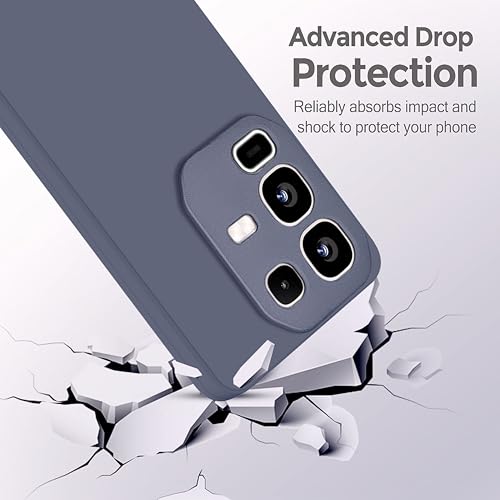 SBMS Silicone Back Cover Case for Infinix Note 50s 5G | Soft Micro-Fibre Lining Inside | Camera Protection Bump | Shockproof Back Cover Case for Infinix Note 50s 5G (Gray) - Image 4