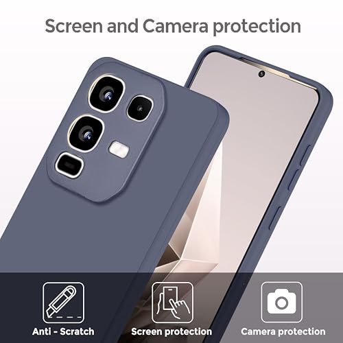 SBMS Silicone Back Cover Case for Infinix Note 50s 5G | Soft Micro-Fibre Lining Inside | Camera Protection Bump | Shockproof Back Cover Case for Infinix Note 50s 5G (Gray) - Image 2