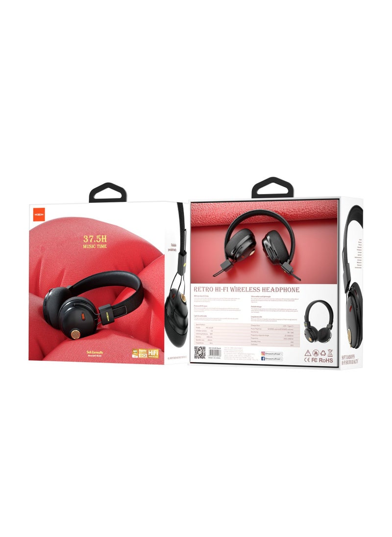 MOXOM MX-WL89 Wireless On-Ear Headphones - Pure Bass - 5.3 Wireless - 37.5H Music Time - Speed Charge - Fast Usb Type-C - Foldable Hi-Fi Audio  - Image 2