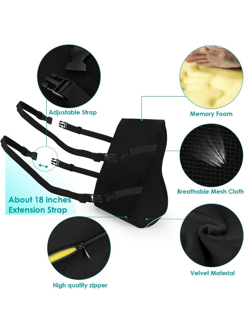 Ergonomic Lumbar Support Pillow for Office Chair and Car Seat, Memory Foam Back Cushion for Lower Back Support and Sitting Comfort - Image 4