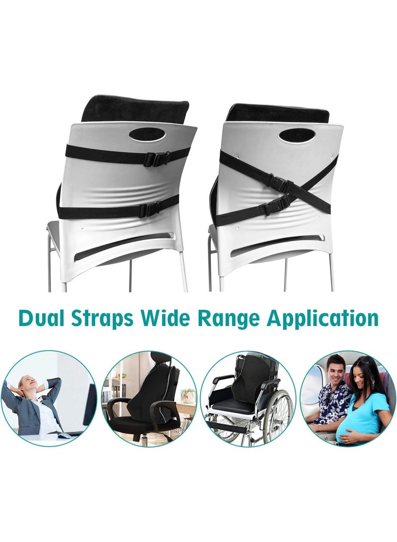 Ergonomic Lumbar Support Pillow for Office Chair and Car Seat, Memory Foam Back Cushion for Lower Back Support and Sitting Comfort - Image 2