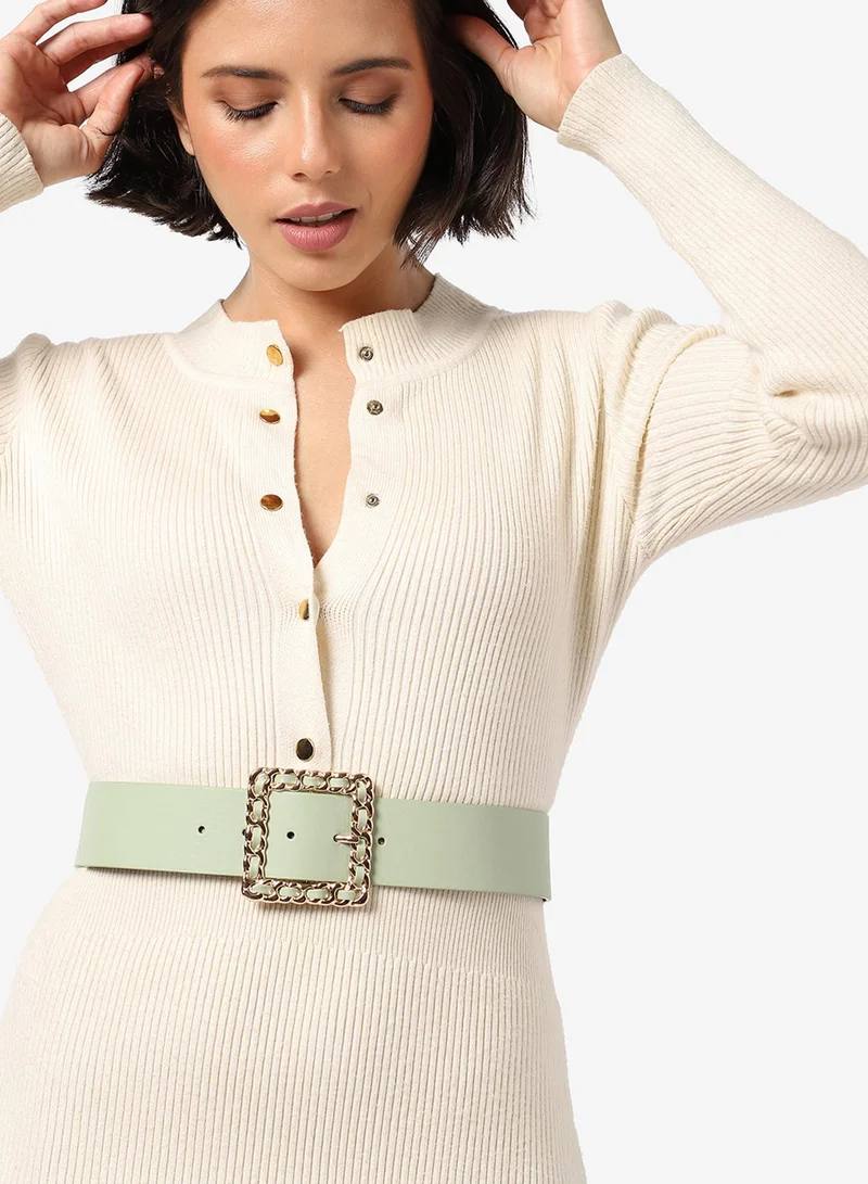 Haute Sauce Green Solid Waist Belt