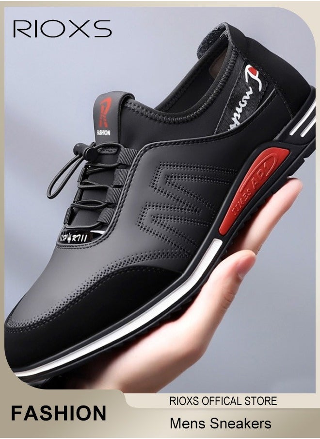 RIOXS - Men's Low Top Sneaker, Lightweight Outdoor Running Shoes, Comfy Athletic Casual Shoes, Soft Bottom Sneakers, Breathable Fashion Sneakers For Men, Sport Shoes For Traveling Driving Walking - Image 1