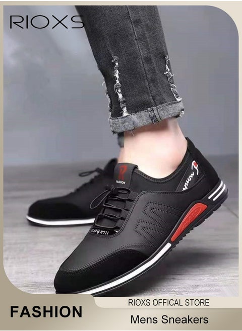 Men's Low Top Sneaker, Lightweight Outdoor Running Shoes, Comfy Athletic Casual Shoes, Soft Bottom Sneakers, Breathable Fashion Sneakers For Men, Sport Shoes For Traveling Driving Walking