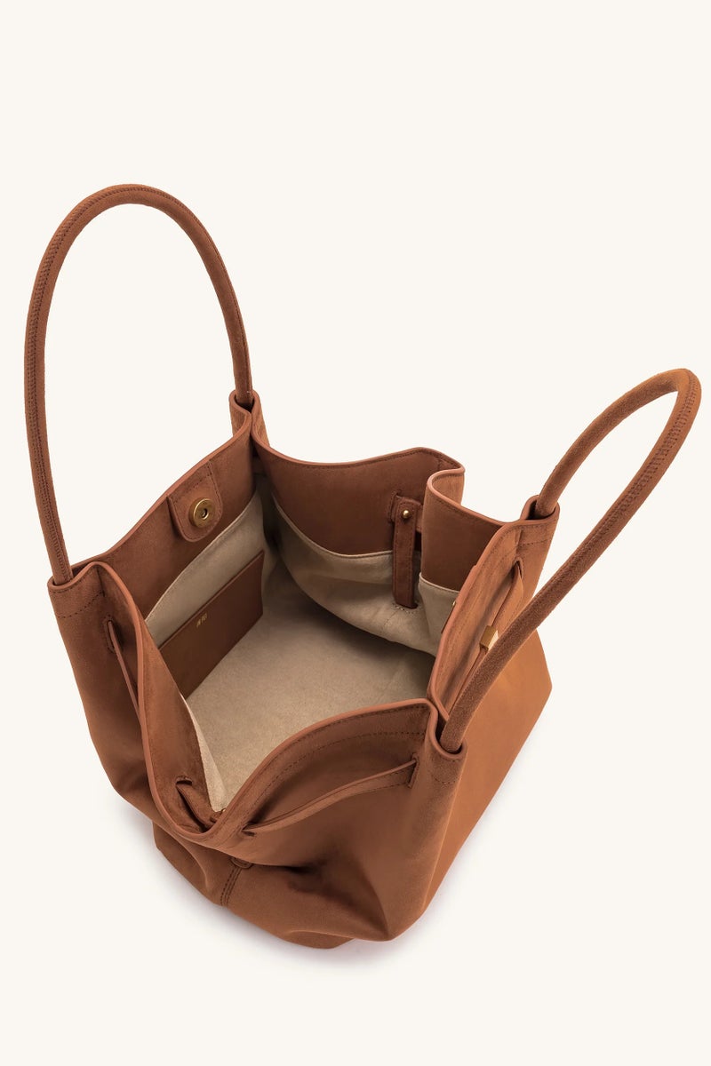JW PEI Hana Medium Faux Suede Tote Brown - Image 5