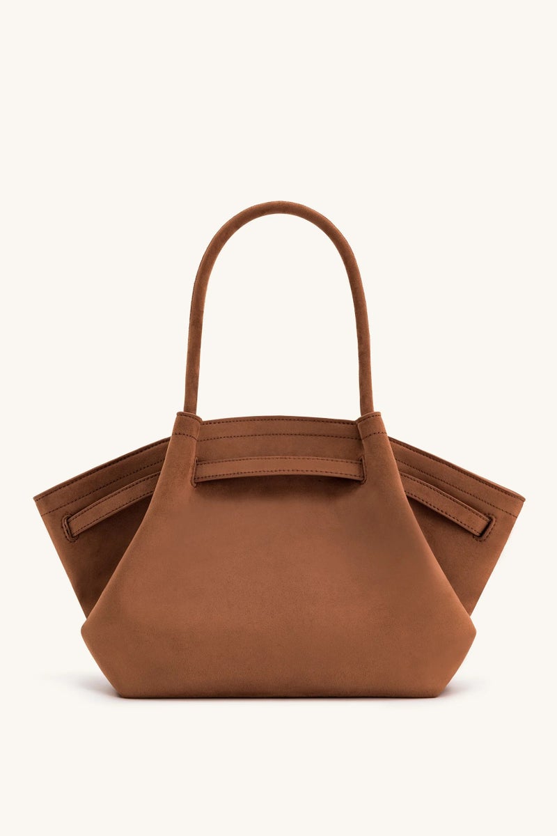 JW PEI Hana Medium Faux Suede Tote Brown - Image 4