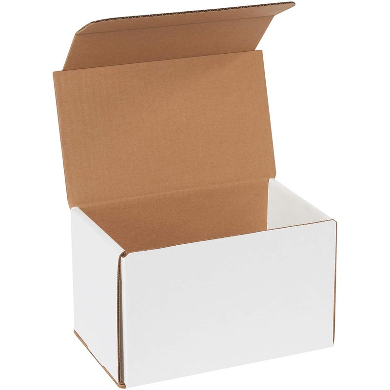 BOX USA BM855 8"L x 5"W x 5"H، أبيض (عبوة من 50) - Image 1