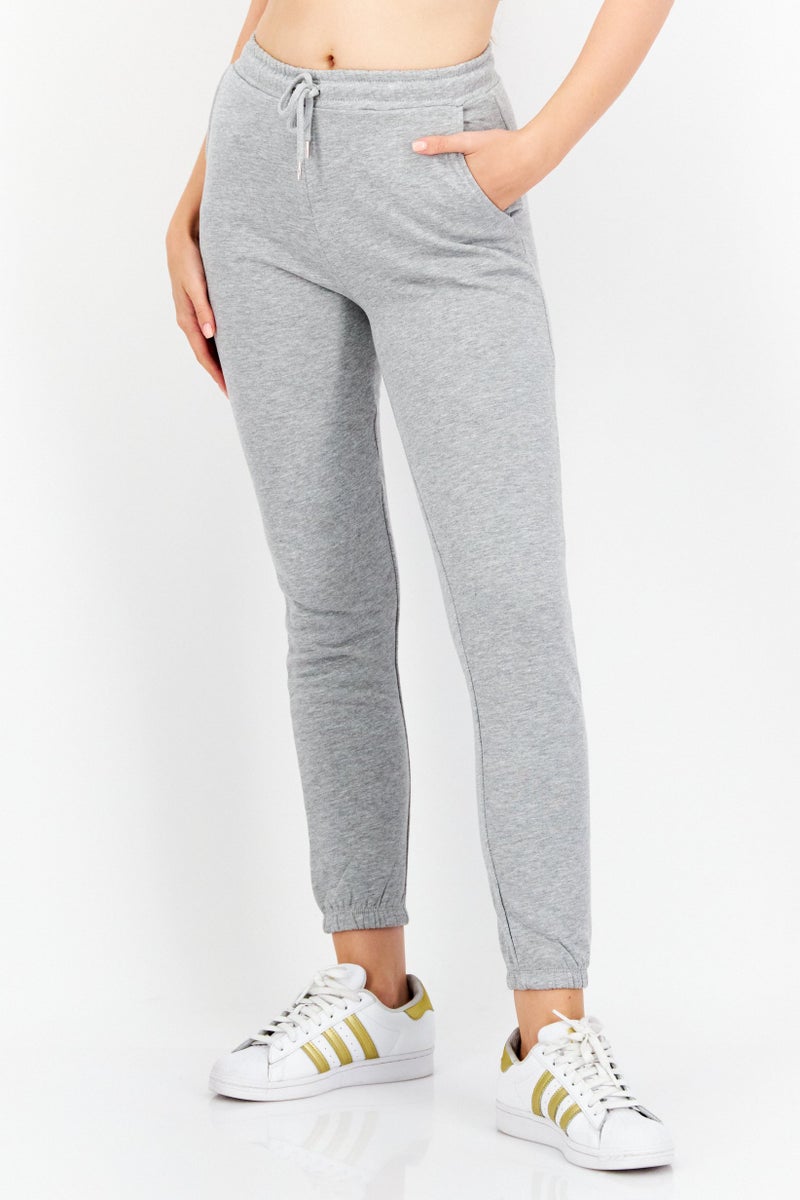 Don't Call Me Jennyfer Women Regular Leg Heather Jogger Pants, Chine Grey  - Image 1