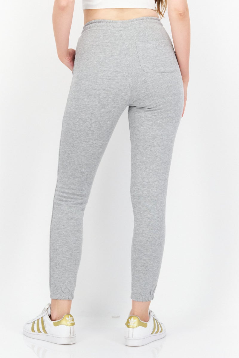 Don't Call Me Jennyfer Women Regular Leg Heather Jogger Pants, Chine Grey  - Image 2