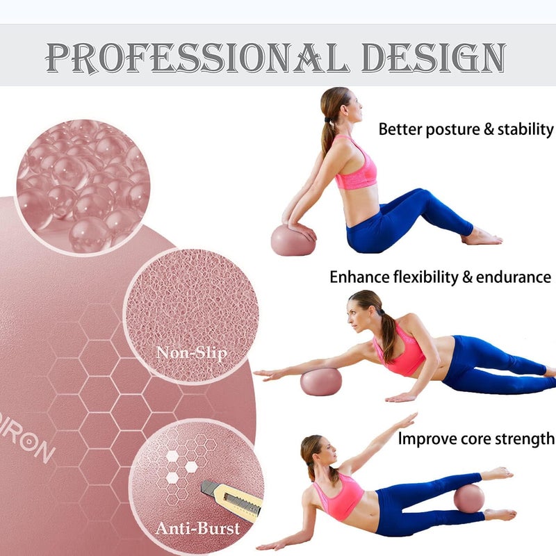 PROIRON Pilates Ball 25cm Mini Ball Small Exercise Ball for Pilates, Yoga, Core Training, Physical Therapy, Balance, Stability, Stretching - Image 3