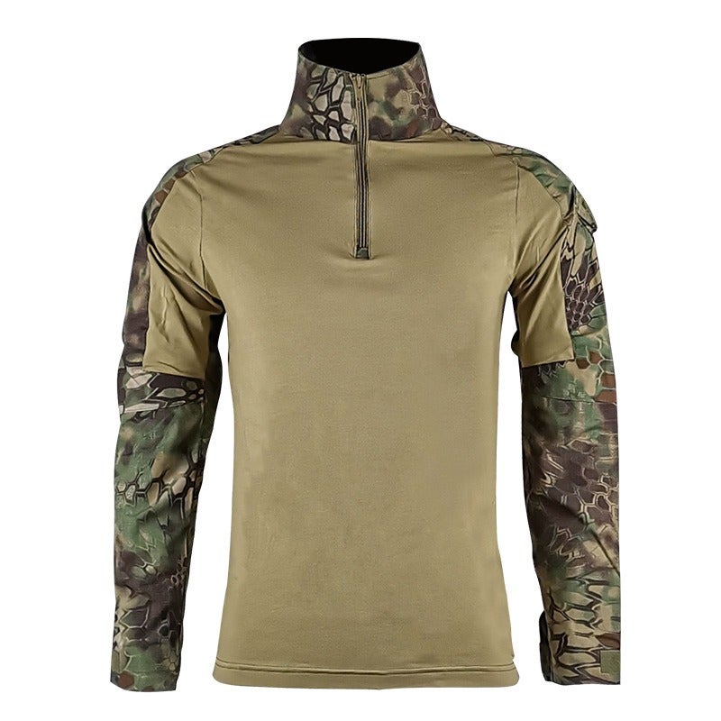 PFZL Outdoor Tactical Frog Suit Long Sleeve Spring Cycling Training Shirt Stretch T-Shirt Top for Boys - Image 1