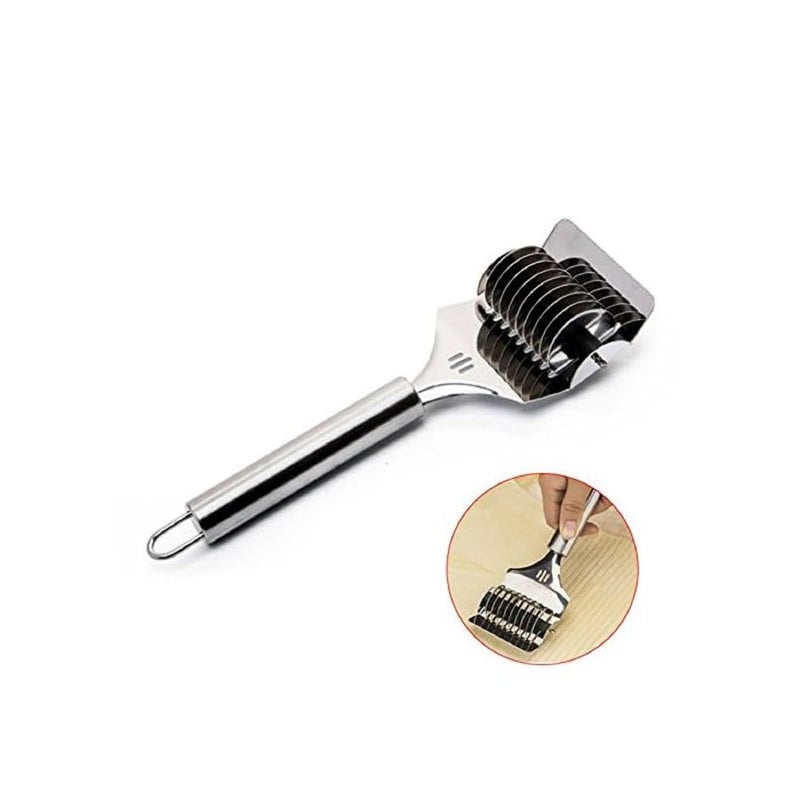 PUTHAK PUTHAK 16x7x31cm High Grade Stainless Steel Noodle Lattice Roller Docker Dough Cutter Pasta Spaghetti Maker for Kitchen Cooking Tools  - Image 2