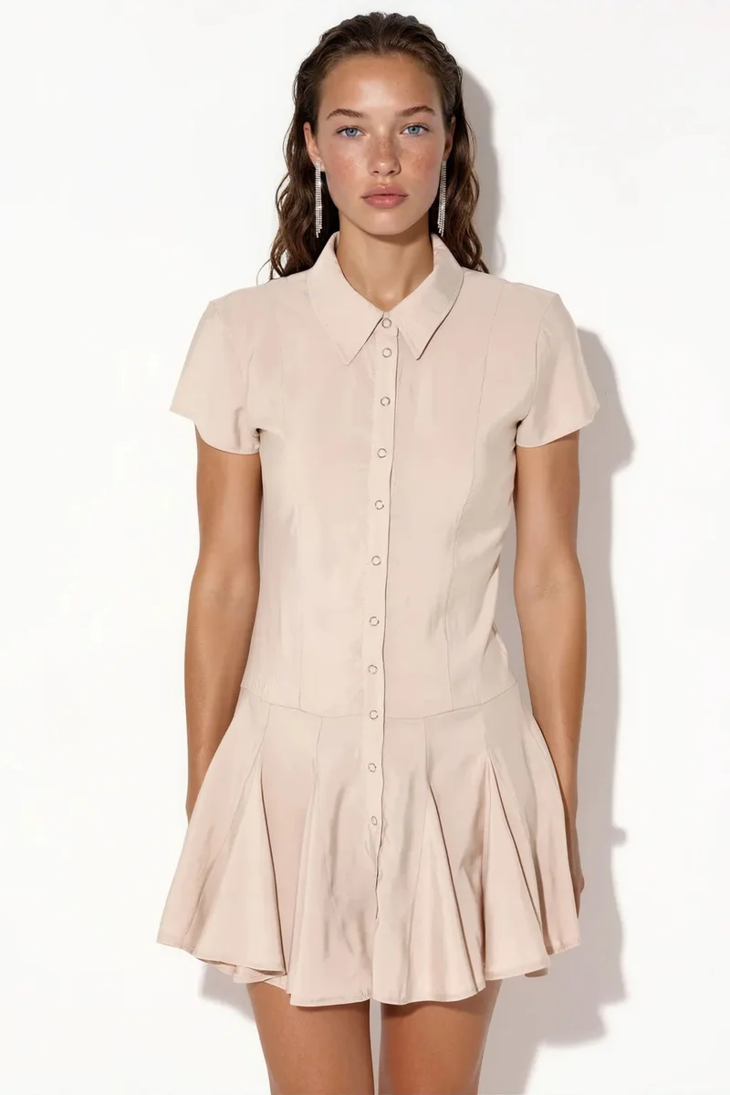 Busem BUSEM Women's A-line Midi Shirt Dress