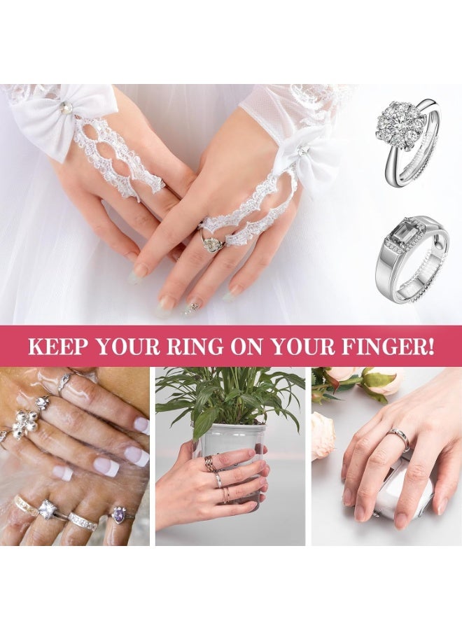 Loose Ring Size Adjuster Set – 8 Pieces (4 Transparent + 4 Gold) – Anti-Slip Silicone Tools for Securing Oversized Rings on Your Finger Easily – Adjustable Ring Resizers Without Permanent Alteration – Comfortable, Safe, and Invisible – Perfect for Daily Wear, Engagement, Wedding, and Gold Rings for Women and Men - Image 5