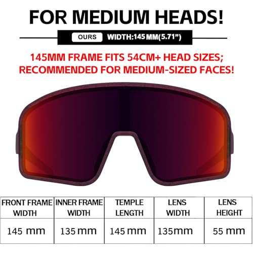 MAXJULI Polarized Sunglasses for Men Women, Windproof Outdoor Sports Cycling Running UV400 Protection Sun Glasses (Purple With Black Splatter/Red Lens) - Image 2