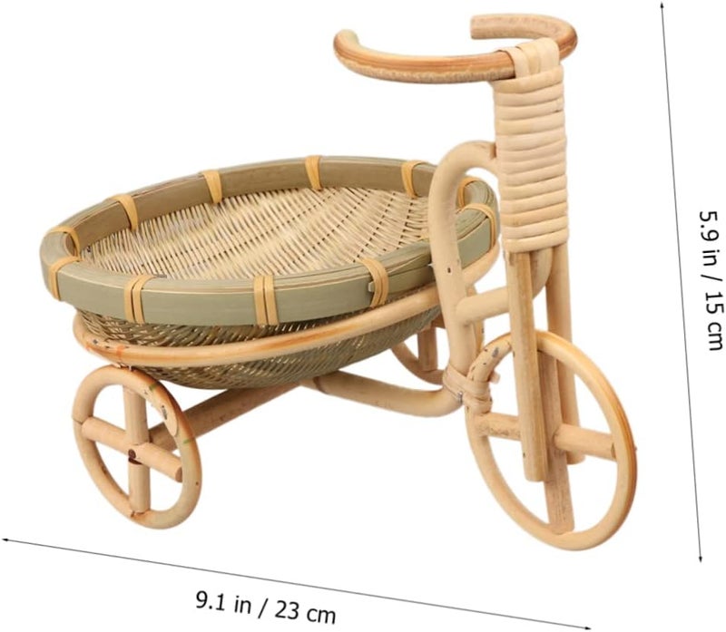 VOSAREA Woven Fruit Container Bamboo Storage Basket Handmade Food Serving Basket Decorative - Image 4