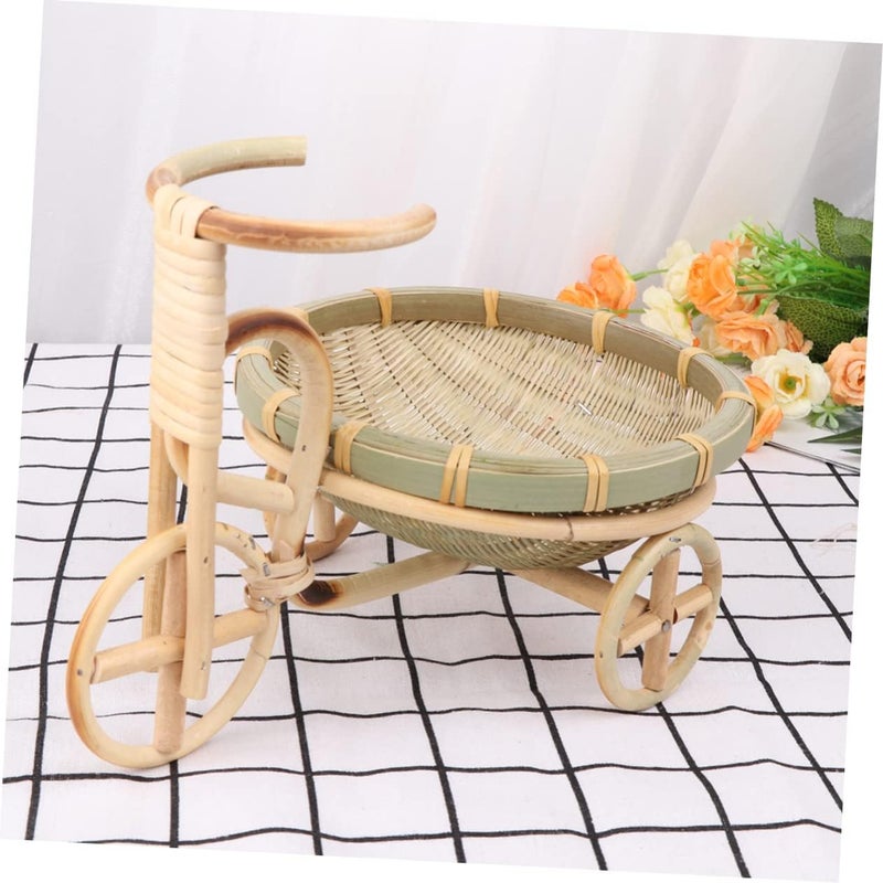 VOSAREA Woven Fruit Container Bamboo Storage Basket Handmade Food Serving Basket Decorative - Image 3