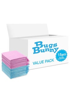 Bugs Bunny Disposable Changing Mats, 15 Counts, Soft Waterproof Mat, Portable Leak Proof Changing Mat, New Mom Leak-Proof Under pad, Mattress Table Protector Pad  - Image 1
