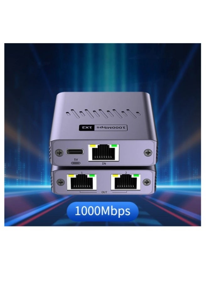 Haing Gigabit Ethernet Splitter High Speed 1 in -2out 1000MBPS - Image 3