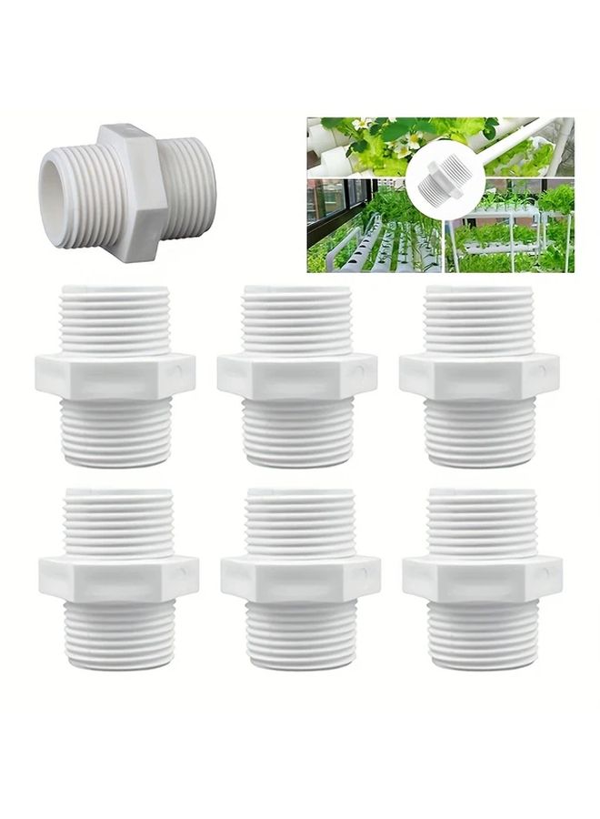 Schedule 40 PVC Male To Male Nipple Coupling 25MM 3 4 Inch White Plastic Pipe Fitting - Image 1
