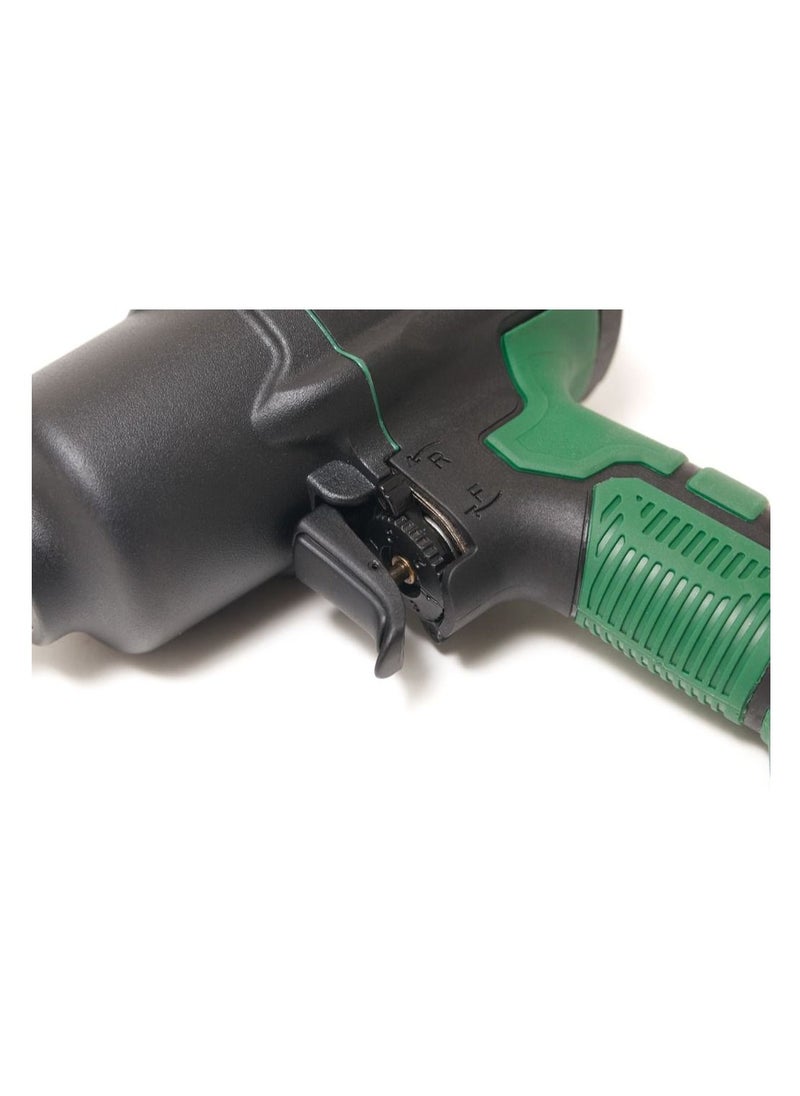 ROCKFORCE ROCKFORCE 1/2" Drive Air Impact Wrench - Lightweight, Working Torque 1450 NM, Adjustable Power, Twin Hammer, Black/Green  - Image 3