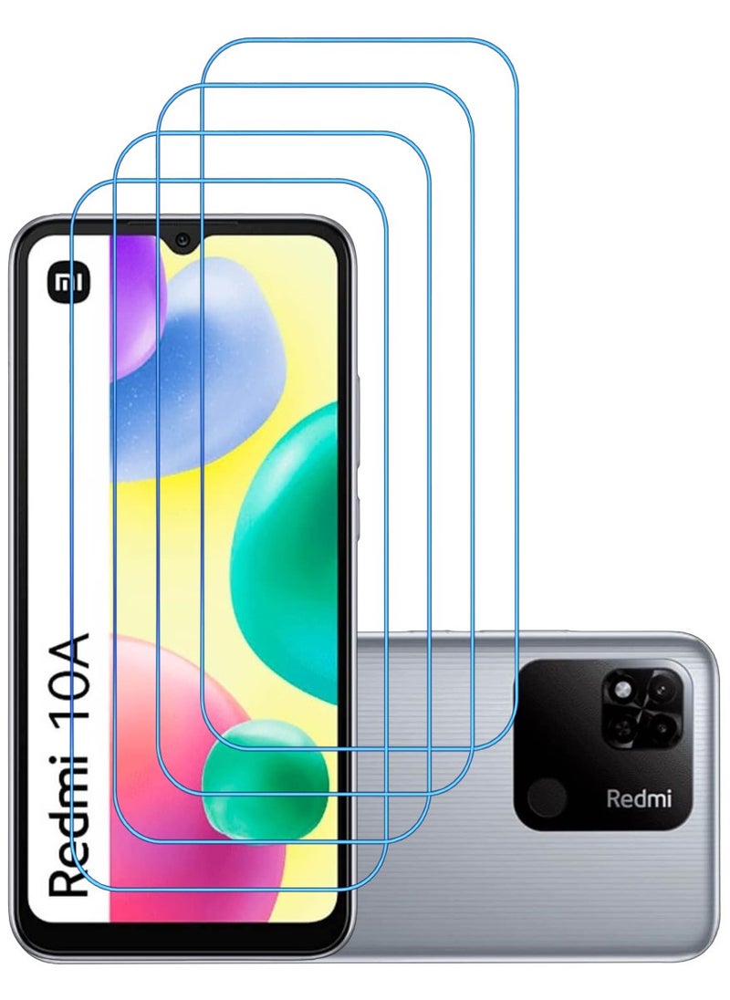 ACLIX 4 Pieces Antistatic ESD Dustproof Premium Quality High Definition Clear Tempered Glass Screen Protector Designed For Xiaomi Redmi 10A - Image 1