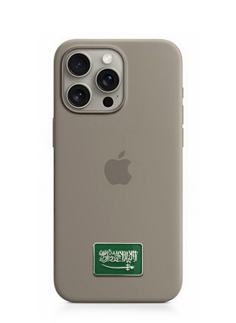 ملصق معدني مستطيل الشكل بعلم المملكة العربية السعودية، قطعتين، مناسب للجوال أو أي سطح أملس - Image 5