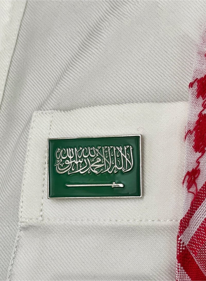 2 Pieces Saudi Arabia Flag  Rectangle Metal Sticker for Mobile or Any Smooth Surface - Image 4