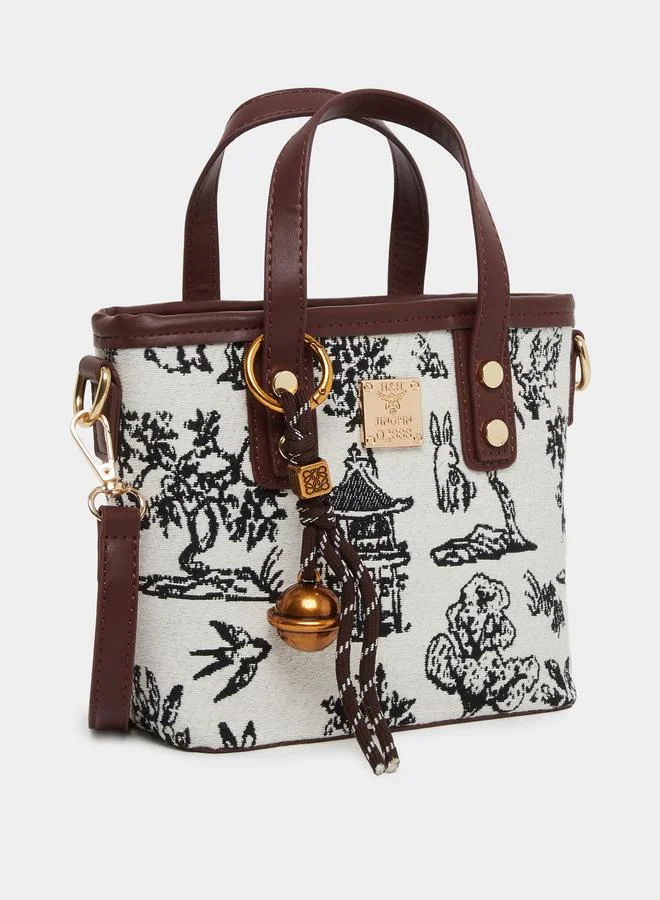 Styli Elegant Forest Printed Tote Bag