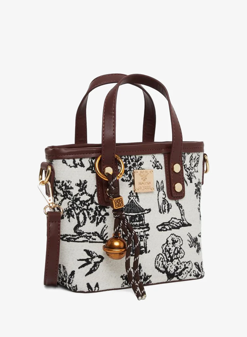 Styli Styli Elegant Forest Printed Tote Bag