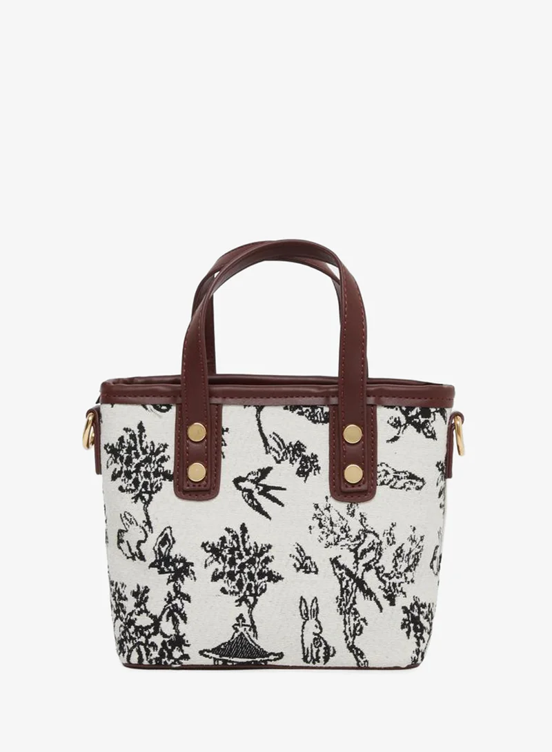 Styli Styli Elegant Forest Printed Tote Bag