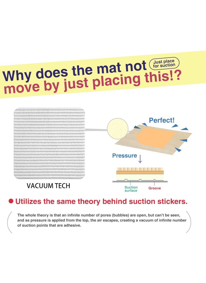 VIUAUAX Highly adhesive washable reusable double-sided carpet stickers non-slip PU removable adhesive fixing stickers4pcsRug Grippers, Best Non-slip Washable Rug Gripper, - New Materials to Anti Curling Rug Pad : Keep your rug in place & Make corner flat and Easily Peel off when need  - Image 2