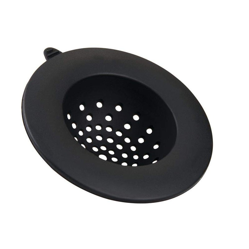 InterDesign iDesign BPA-Free Flexible Silicone Kitchen Sink Strainer, 4.3" x 4.3" x 1.4", Black - Image 2