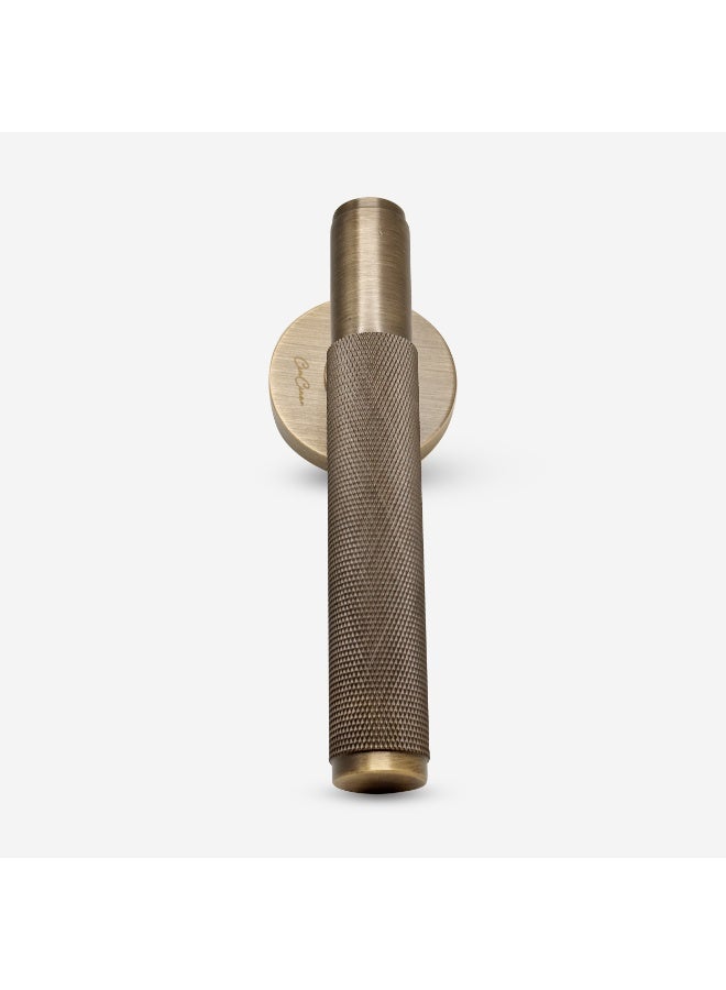CINCINNO Fidelis/A Premium Anti-Rust Brass Door Handle Pair – Durable & Stylish for Home & Office, UV Protection, 2-Year Color & 5-Year Mechanical Warranty, Salt Spray Tested (Light Antique Brass)  - Image 3