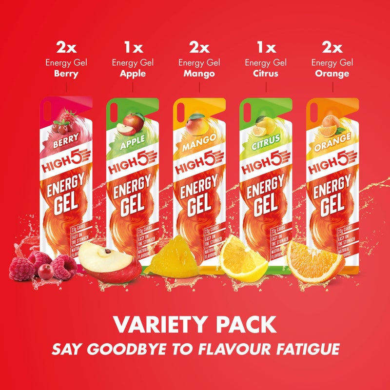 High5 Energy Gel Pack - Running Gel for Quick Energy Release - Natural Fruit Juice & Caffeine-Free - On-the-Go Sports Nutrition for Runners, Cyclists & Endurance Training (Assorted Flavours, 8 x 40g) - Image 3