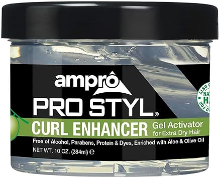 Ampro Pro Styl Curl Enhancer Gel Activator with Olive Oil to Moisturize and Define Coils and Waves Helps Protect and Hydrate Hair Shaft Tames and Adds Shine to Tresses Extra 284 g - Image 1