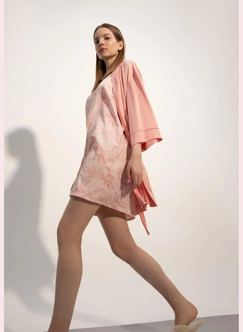 DeFacto Relax Fit Long Sleeves Belted Team Bride Dressing Gown