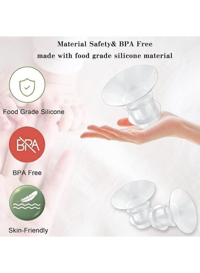 Breast Pump Flange Inserts, 5-Piece Set 13/15/17/19/21mm, Compatible with 24mm Shields for Momcozy S9/S10/S12, Equipped with nipple measuring tools - Image 5