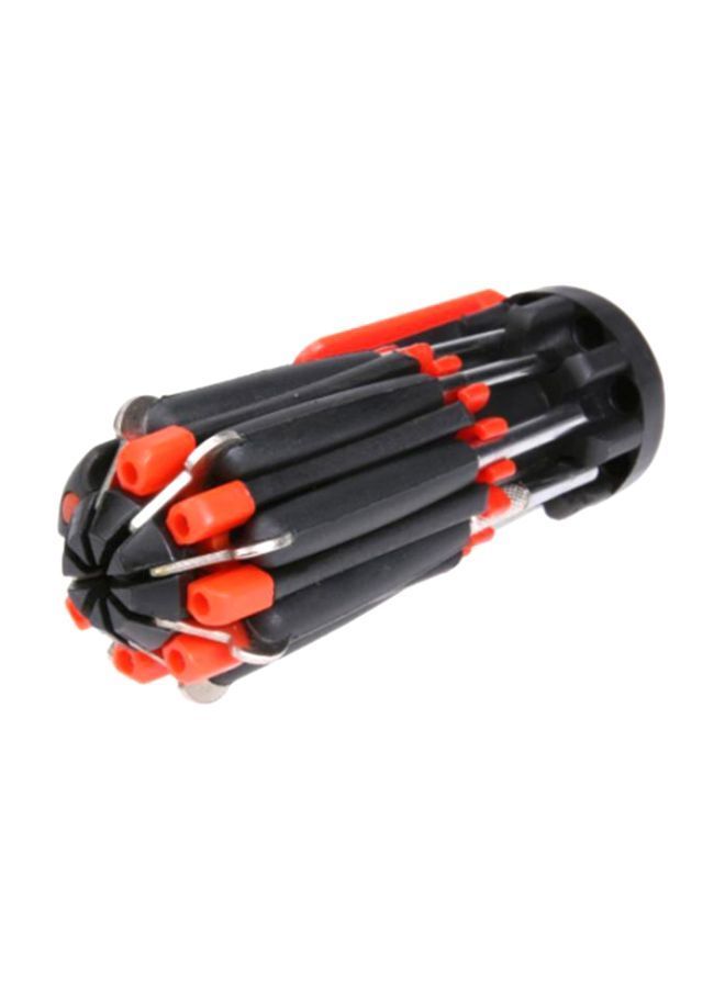 NIBEMINENT 8-In-1 Multi-Screwdrivers With Flashlight Black/Red  - Image 1