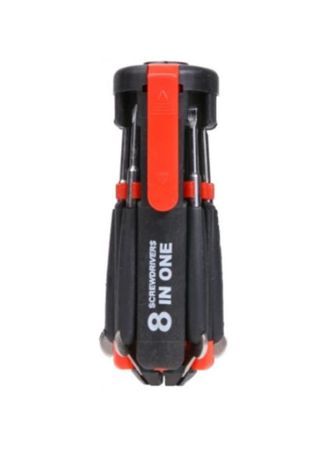 NIBEMINENT 8-In-1 Multi-Screwdrivers With Flashlight Black/Red  - Image 5