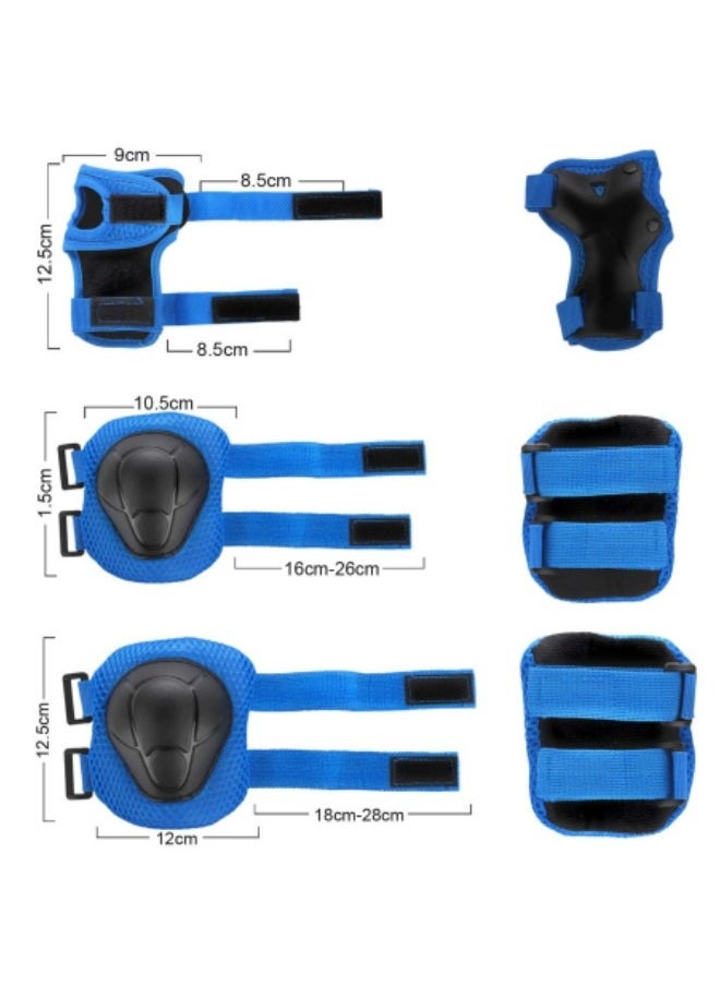 Roller Skating Protective Gear Children's Helmet Set of Riding Elbow Wristband Skateboard Skates Balance Bike Helmet Knee Pads Blue - pzsku/Z11CE88719F84301DE973Z/45/_/1709634050/56431077-ca3d-4926-a4d1-2cbfaf21c341