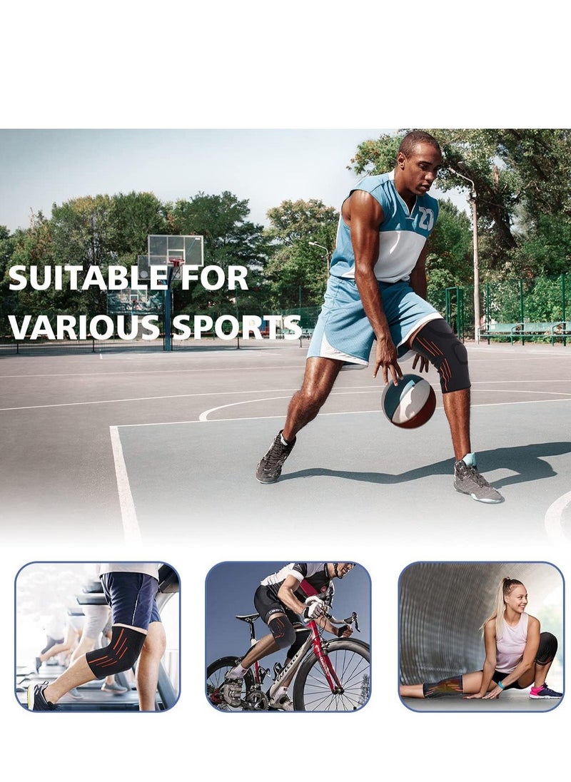 Plan A Sports Knee Brace with Elastic Compression and High Ventilation for Pain Relief, Arthritis, Ideal for Running, Weightlifting, Football, Ergonomic Design and Perfect Support During Exercise (1)  - Image 3