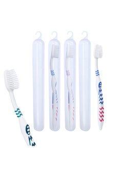 Maxi Mango Hard Toothbrush With Antibacterial Container Easy To Carry (Pack Of 4)  - Image 1