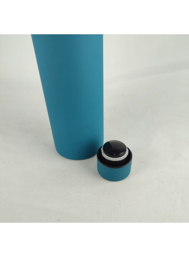 Elegant Blue Insulated Water Bottle – 500ml Capacity – Keeps Hot & Cold Drinks Fresh – Stylish and Durable Design for School, Office & Gym Use - Image 4