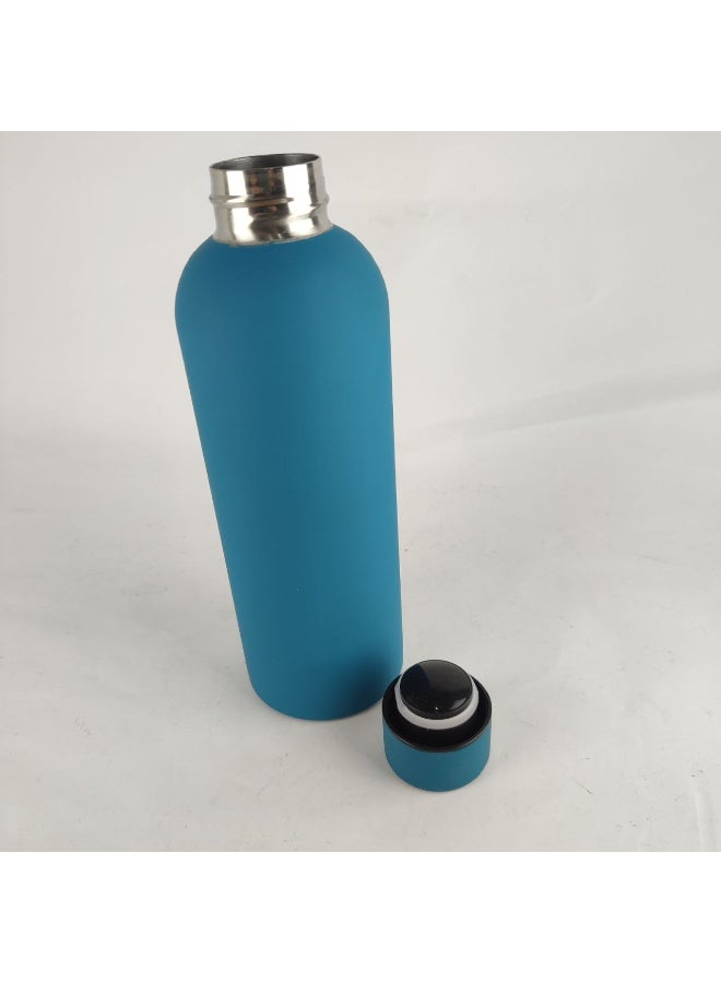Elegant Blue Insulated Water Bottle – 500ml Capacity – Keeps Hot & Cold Drinks Fresh – Stylish and Durable Design for School, Office & Gym Use - Image 2