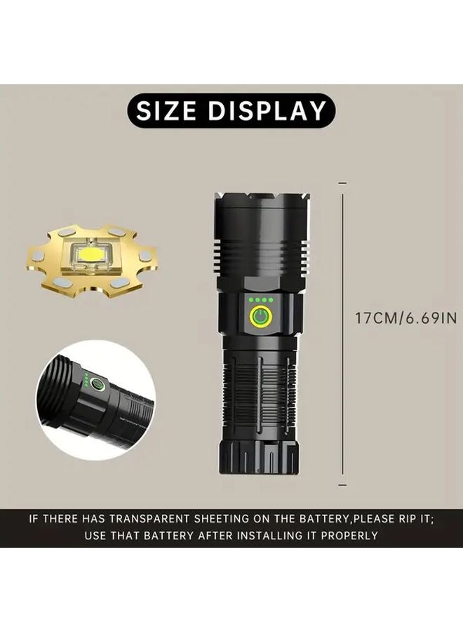 Super Light Chip Flashlight High Lumen 4 Mode USB Rechargeable For Night Mountaineering - Image 4